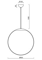 Závěsné svítidlo ADRIA S4 41W IP40 3K NZ3h SKLO OPAL nerez.ocel OSMONT ADR62369