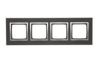 Rámeček 4-násobný Simon 54 Nature, IP20/IP44, kovový inox yin DRN4/78