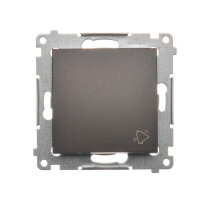 Ovládač zapínací ZVONEK, řazení 1/0, 10AX, 250V~ hnědá matná metalizované