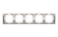 Rámeček 5-násobný Neos, stříbrná matná metalizované KONTAKT SIMON BMRC5/43