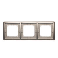 Rámeček 3-násobný IP44 s těsněním, Satén KONTAKT SIMON BMR3B/29