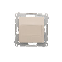 Kryt zaslepovací,(kryt s kovovým rámečkem), upevnění na drápky/šrouby, krémová