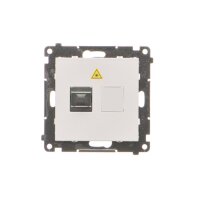 Zásuvka optická 1 násobná SC/APC (přístroj s krytem) světle šedá matná