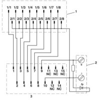 PLC-V8/D15B/OUT Adaptér V8 pro 8 x PLC-INTERFACE (6,2 mm) 2296061