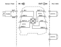 Vstupní oddělovací zesilovač MINI MCR-BL-I-2I PHOENIX CONTACT 2810829