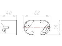 Krabice přístrojová pro stěnová svítidla hl.40 mm do dutých stěn KAISER 9148-00
