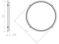 Přední kryt HaloX 250 průměr 250mm pro reproduktor do betonu KAISER 1283-11
