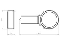 Montážní kryt, HaloX 250 délka tunelu 325mm s magnetem, do betonu KAISER 1283-76