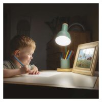 Stolní lampa POPPY na žárovku E27, zelená EMOS Z7640GR