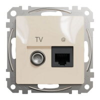 Sedna D/E Datová zásuvka RJ45 kat.6 UTP+TV individuální Béžová SCHNEIDER