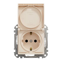 Sedna D/E Zásuvka 230V 16A Schuko IP44, Béžová SCHNEIDER SDD212024