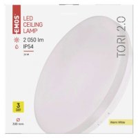 LED přisazené svítidlo TORI, kruhové bílé 24W teplá bílá, IP54 EMOS ZM4122