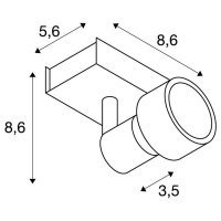 PURI I spot matná bílá  230V GU10 50W SLV 147361