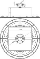 Podpěra vedení se základnou a betonem pro vodič HVI 20-23mm -SET- DEHN 253229