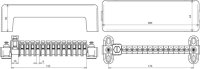 Ekvipotenciální přípojnice s krytem 13x 2,5-25mm2, 1x 16-95mm2 DEHN 563030