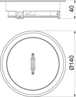 OBO GES R2T Ni-O Přístrojová jednotka s tubusem 140 mm zinek litý pod tlakem Zn