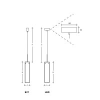 Závěsné svítidlo Maia 620/220mm 74,3W 3000K 7919lm LUCIS ZKS.L1A.M620.M DALI2