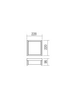 Nástěnné svítidlo SCRIGNO AP LED SMD 17W IP65 DG 3000K REDO 90241