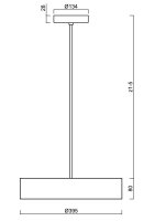 Závěsné svítidlo KRUGER P2 FOP 24W IP40 4K DALI černá OSMONT KRU60697