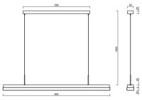 Závěsné svítidlo MATAR LE2 14W IP40 4K DALI PC černá OSMONT MAT60561