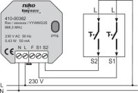 RF mini-vysílač 2-kanálový NIKO 410-00362