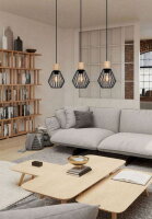 Závěsné svítidlo PALMORLA E27 černá/dřevo 3X60W IP20 EGLO 44094