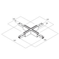 XUNO SYSTEM X-shape CONNECTOR 30W 3000K
