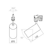 XTILT PROJECTOR for TKN 1x10W 220-240V A