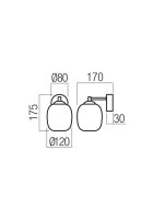 Nástěnné svítidlo KHADI AP LED 6W 3000K SMOKE  REDO 01-3483