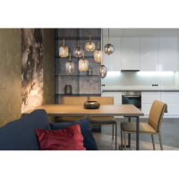 Závěsné svítidlo BLACKY černá 8x E14 40W 230V GLOBO 15345-8A
