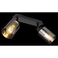 Nástěnné svítidlo HADERA černá 2xE27, max. 15W 230V GLOBO 15465-2