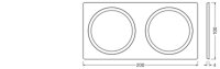 SPOT FRAME D68 100X200 2X D68 BK LEDVANCE 4099854460081