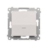 Ovládač zapínací, s orientačním LED, 1/0 So, bez piktogramu, 16AX 250V, bílá