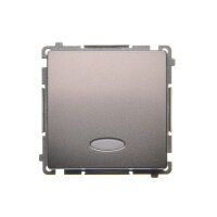 Přepínač střídavý, s orientačním LED podsvětlením, řazení 6So, 10AX, 250V~, Inox