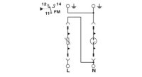 Svodič proudu blesku/svodič přepětí typ 1/2 VAL-MS-T1/T2 335/12.5/1+1-FM 2800186