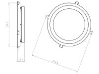 Přední kryt, HaloX 100, průměr 95 mm, do betonu KAISER 1281-66