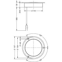 Svítidlo signální s trvalým svitem R4 LED 24 V, ACDC, IP66, červená, bílá 21418