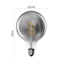 LED žárovka DECO SMOKED G125, E27, 4,5 W (19 W), 180 lm, flame EMOS Z58311