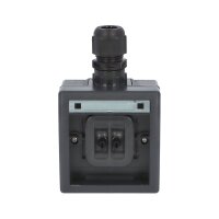 ATLAS 2K IP65 Spínač dvoupólový č.2 s vývodkou M20, na povrch, antracitový