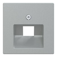 Centrální deska, Merten System M, RJ45, jednoduchá,Aluminium, matný plast 298360