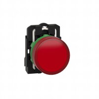 Schneider XB5AVB4 Signálka s LED, 24V, rudá