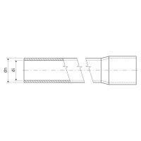Tuhá hrdlovaná trubka bezhalogenová PPO 25 mm, 22521, 320N/5cm, světle šedá, 3m
