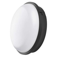 LED nástěnné kruhové svítidlo ČERNÁ IP65 20W WW ZM3031 teplá bílá