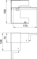 Vnitřní roh OBO GS-DI70170RW pro kanál Rapid 80, 70x170mm, čistě bílá Ocel
