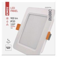 LED vestavné svítidlo RUBIC, čtvercové, 9W neutrální bílá EMOS ZD2432