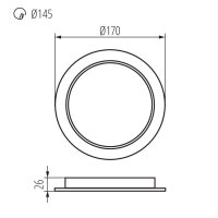 Vestavné svítidlo TAVO LED DO 18W-NW KANLUX 36513