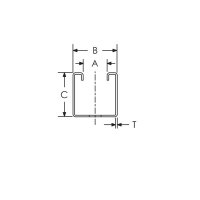 KA - konzole 41 x 41mm/2,5mm, délka 450mm ERICO KA25H0450EG 311728