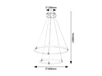 IRELIA LED 55W IP20 saténový chrom RABALUX 72009