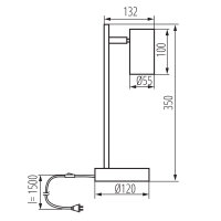 Stolní lampička EVALO TL GU10 B-SR KANLUX 35786