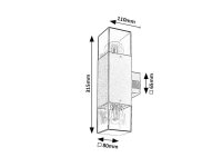 LOANDA E27 2x 60W IP5 černá RABALUX 77081